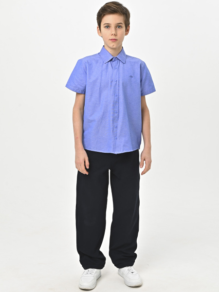 4913 Рубашка (батал) к.р. д/м (ярко-голубой весь размерный ряд)