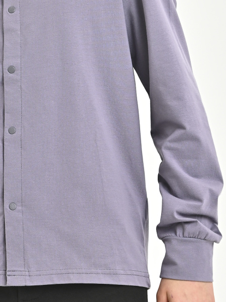 4808 Рубашка трик.(батал) дл.р. д/м (темно-серый весь размерный ряд)