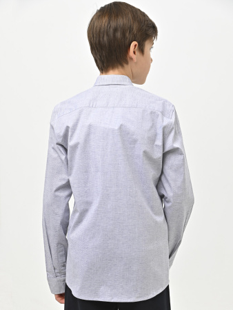 4887 Рубашка дл.р. д/м (синий меланж весь размерный ряд)