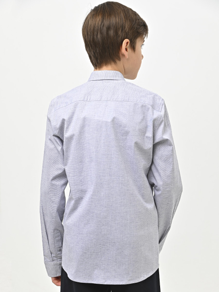 4887 Рубашка дл.р. д/м (синий меланж весь размерный ряд)