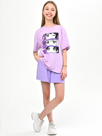 10520 Футболка д/д (сиреневый 134)