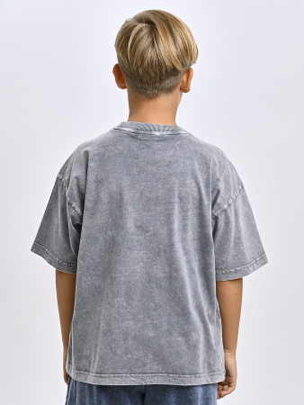5339 Футболка оверсайз д/м (серый весь размерный ряд)