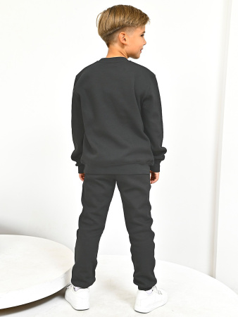 2847 Толстовка утепл. д/м (темно-серый весь размерный ряд)