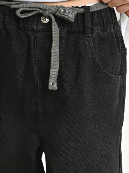 25351-Ch Джинсы утепленные д/м (черный весь размерный ряд)