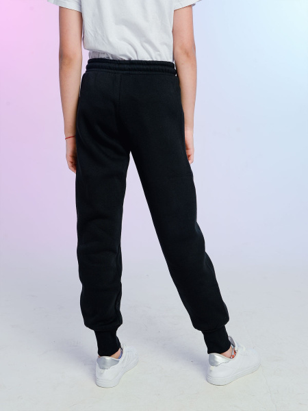 10378 Брюки спорт. утепл. д/д (черный весь размерный ряд)