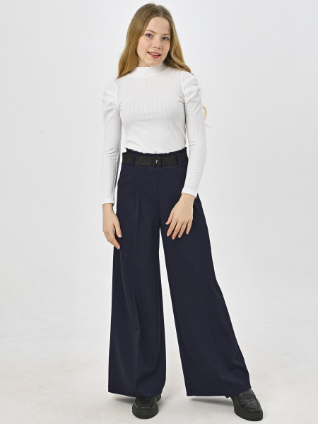 1106K Брюки палаццо д/д (темно-синий размер 34(128))