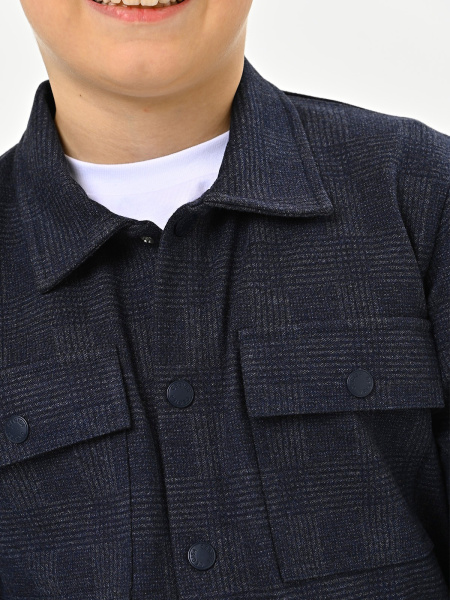 4322 Жакет д/м клетка (синий весь размерный ряд)