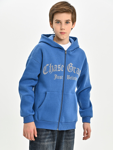 425528 Толстовка утепл. д/м (синий весь размерный ряд)