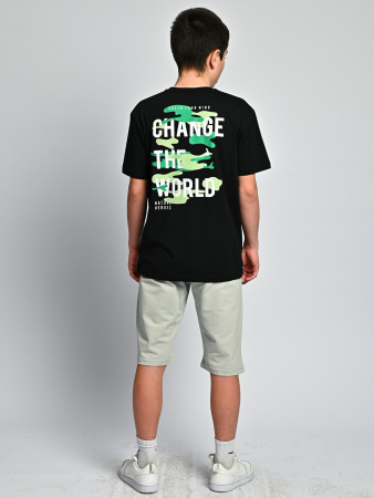 2071 Футболка д/м (черный весь размерный ряд)