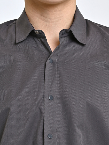 5555 Рубашка (батал) дл.р. д/м (темно-серый весь размерный ряд)