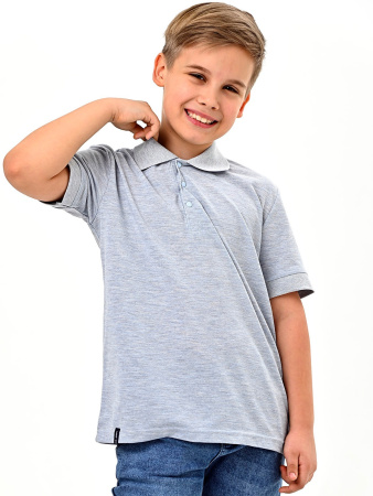 4679 Поло к.р. д/м (серый меланж 116)