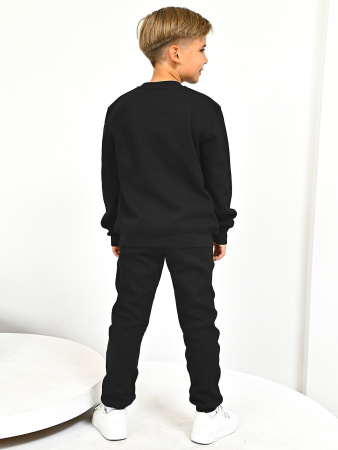 2847 Толстовка утепл. д/м (черный весь размерный ряд)