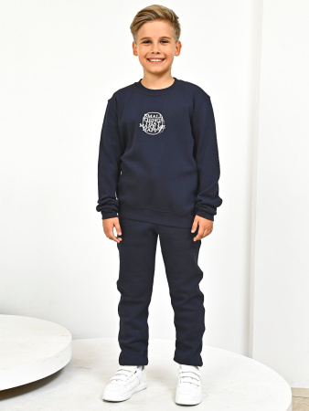 2846 Толстовка утепл. д/м (темно-синий весь размерный ряд)