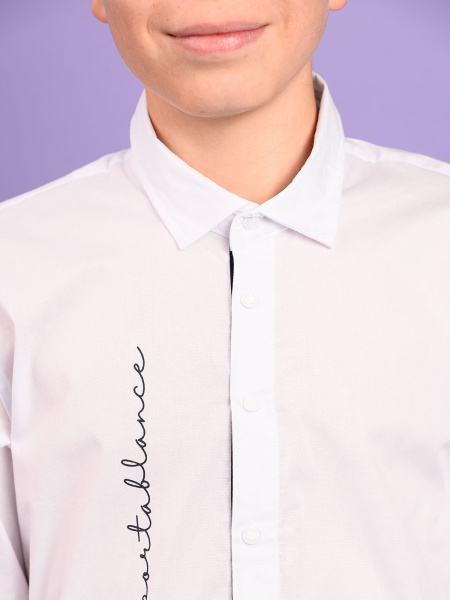 2121 Рубашка д/м (белый весь размерный ряд)