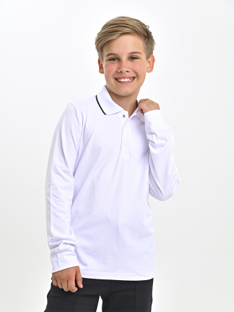 4938 Поло дл.р. д/м (белый весь размерный ряд)