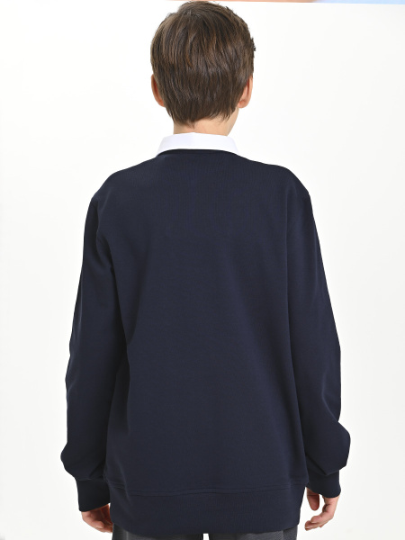 4794 Поло дл.р. д/м (темно-синий,белый весь размерный ряд)