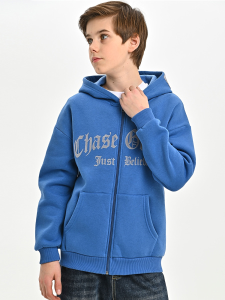 425528 Толстовка утепл. д/м (синий весь размерный ряд)