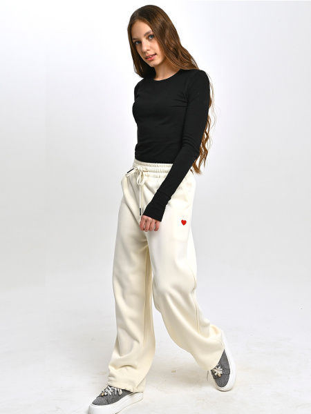 S60073-1-Ch Брюки спорт утепл. д/д (кремовый весь размерный ряд)