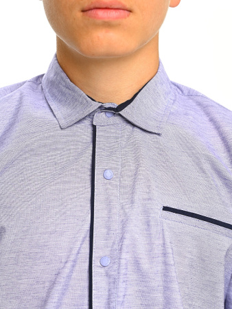 2666-1 Рубашка дл.р. д/м (серый весь размерный ряд)