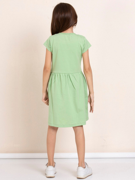 7383 Платье  (зеленый весь размерный ряд)