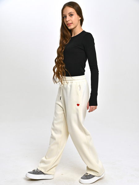 S60073-1-Ch Брюки спорт утепл. д/д (кремовый весь размерный ряд)