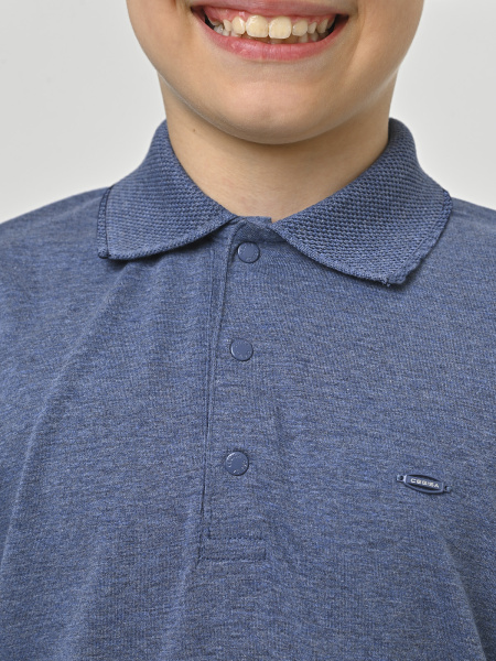 4224 Поло д/м дл.р. (джинсовый меланж весь размерный ряд)