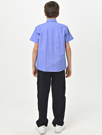 4913 Рубашка (батал) к.р. д/м (ярко-голубой весь размерный ряд)