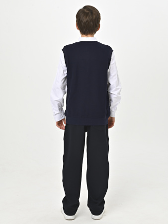 4821 Рубашка/обманка д/м (темно-синий,белый весь размерный ряд)