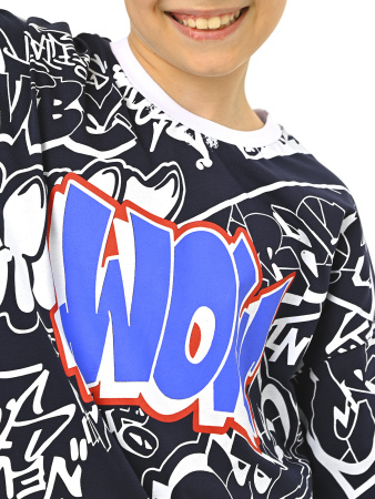 3152 Футболка д/м оверсайз (темно-синий весь размерный ряд)