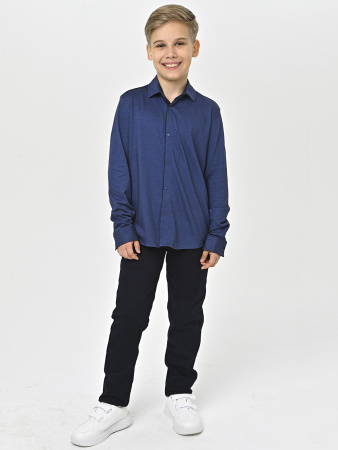 2211 Рубашка дл.р. д/м трик (синий-122)