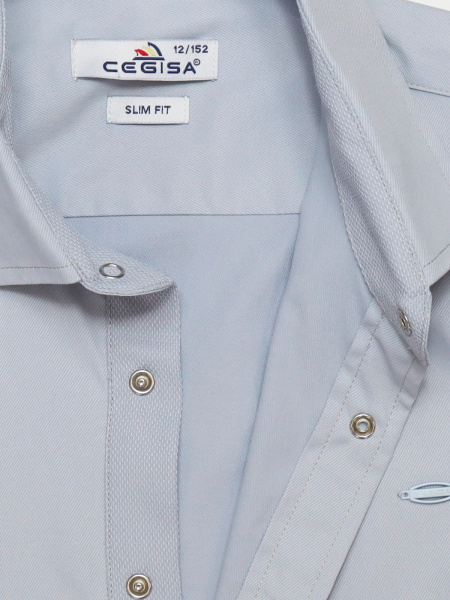 4279 Рубашка дл.р. д/м (серый весь размерный ряд)