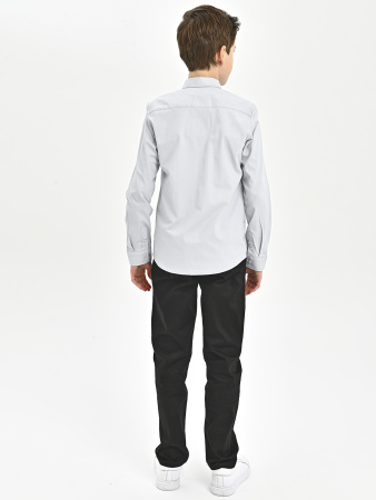 4854 Рубашка дл.р. д/м (серый весь размерный ряд)