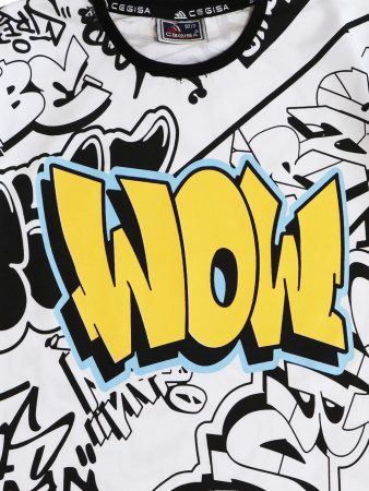 3152 Футболка д/м оверсайз (белый весь размерный ряд)