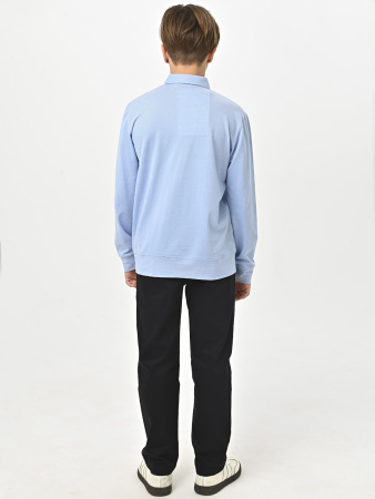 4960 Поло дл.р. д/м (голубой весь размерный ряд)