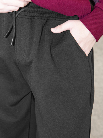 5128 Брюки спорт. д/м трик. (черный весь размерный ряд)