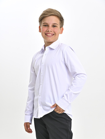 4856 Рубашка дл.р. д/м (белый весь размерный ряд)