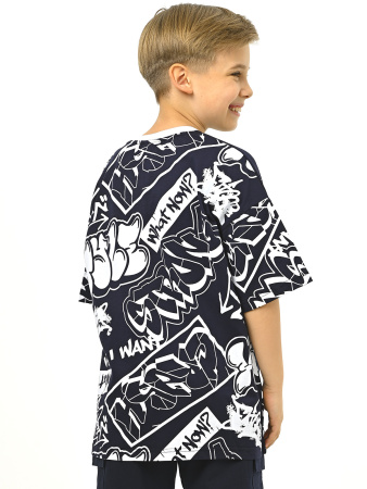 3152 Футболка д/м оверсайз (темно-синий весь размерный ряд)