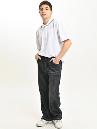 25365-Ch Джинсы утепленные д/м (синий весь размерный ряд)