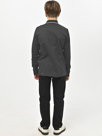 4939 Поло дл.р. д/м (серый весь размерный ряд)