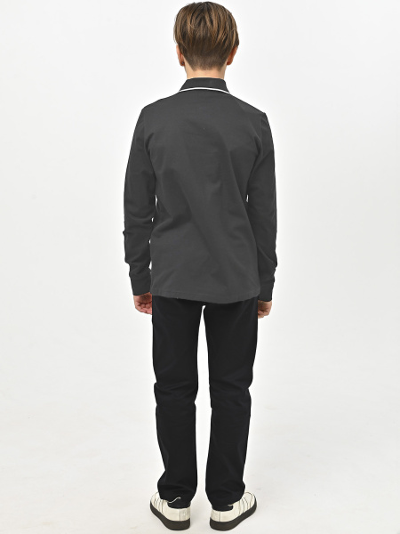 4940 Поло дл.р. д/м (серый весь размерный ряд)