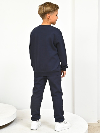 2846 Толстовка утепл. д/м (темно-синий весь размерный ряд)