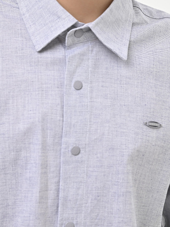 4884 Рубашка дл.р. д/м (синий меланж весь размерный ряд)