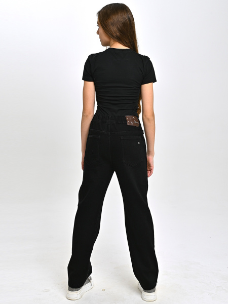 D263015-Ch Джинсы утепленные д/д (черный весь размерный ряд)