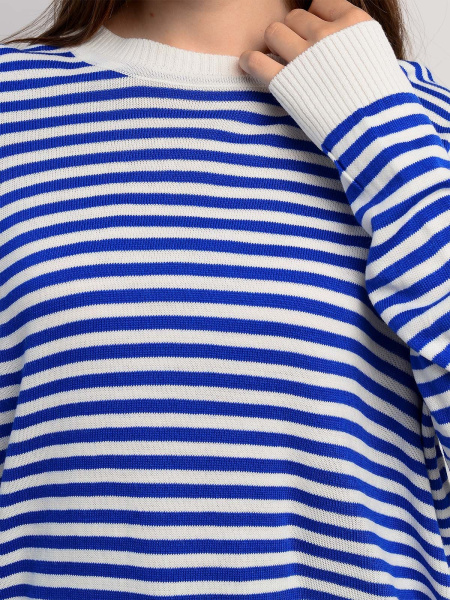 1598 Джемпер д/д (крем/индиго размер 146)