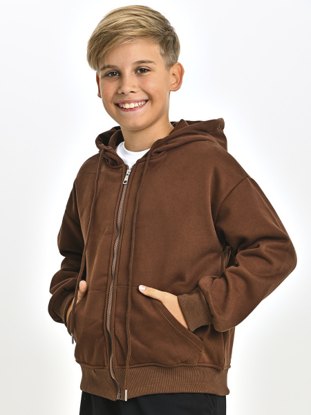 6153-Ch Толстовка д/м (коричневый весь размерный ряд)