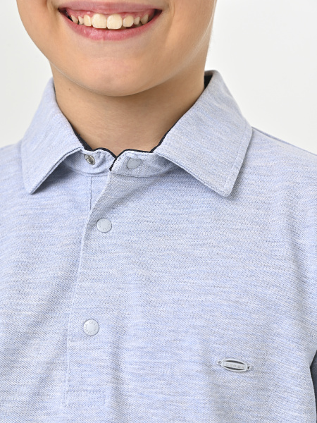 4359 Поло дл.р. д/м (серый меланж весь размерный ряд)