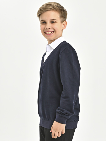 5007 Джемпер/обманка д/м (темно-синий,белый весь размерный ряд)