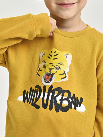 224425 Толстовка утепл. д/м (горчица весь размерный ряд)