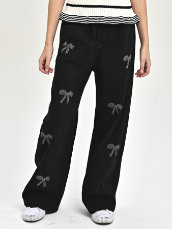 J2550-Ch Джинсы д/д (черный весь размерный ряд)