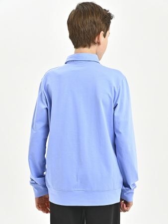 4393 Поло д/м дл.р. (голубой весь размерный ряд)